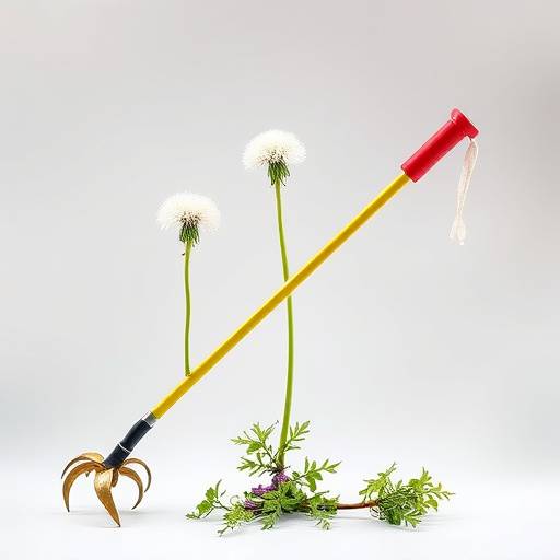 The Dandelion Destroyer standing weed puller